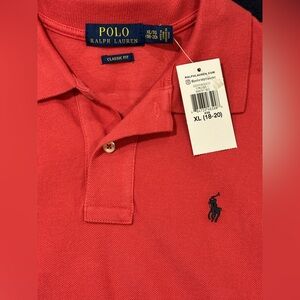 NWT Ralph Lauren Classic Fit (YXL) Red Polo Shirt